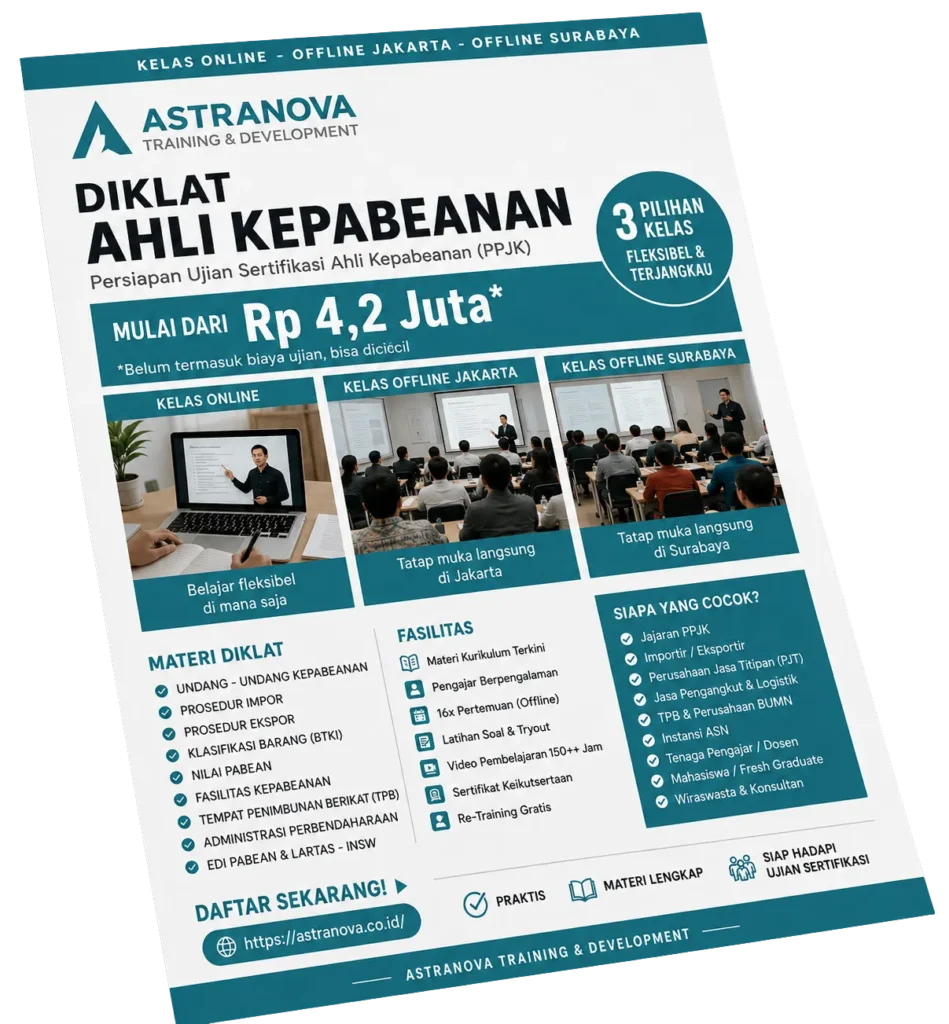 design poster diklat ahli kepabeanan